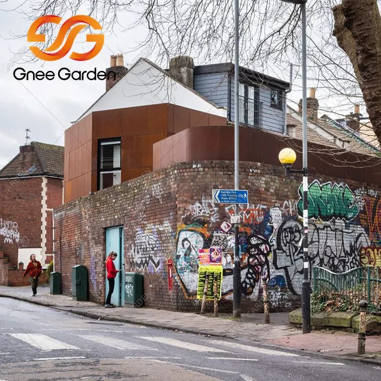 Placare exterioară din oțel corten