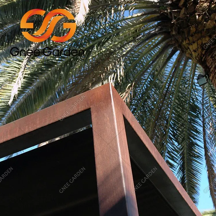 Pergola Otel Corten Cu Acoperis