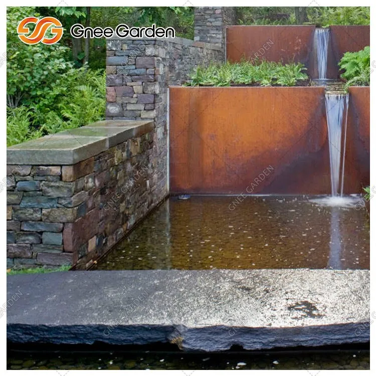 Backyard Corten Steel Water Bowl Fountain