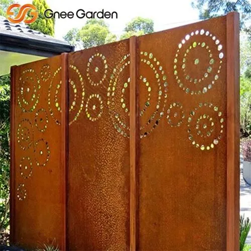 Circle Pattern Corten Ecrane decorative