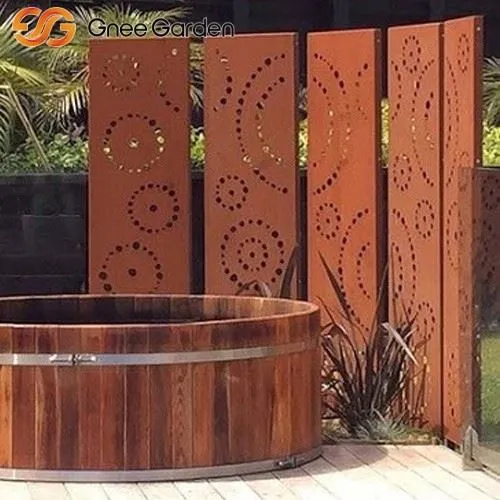 Corten Steel Garden Fence