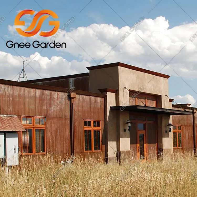 Acoperiș din oțel corten ondulat