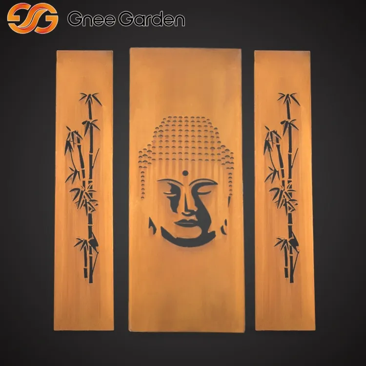 Corten Ecran decorativ Buddha Panou de design