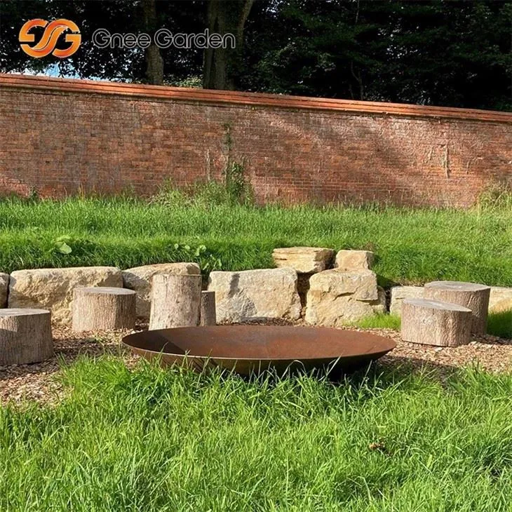 Corten Steel Modern Fire Bit Design