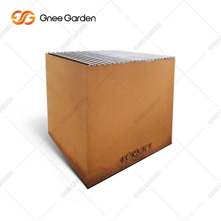 Focar din oțel cu design modern Corten pentru curte