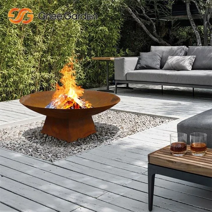 Corten Modern Grill Fire Pit Design