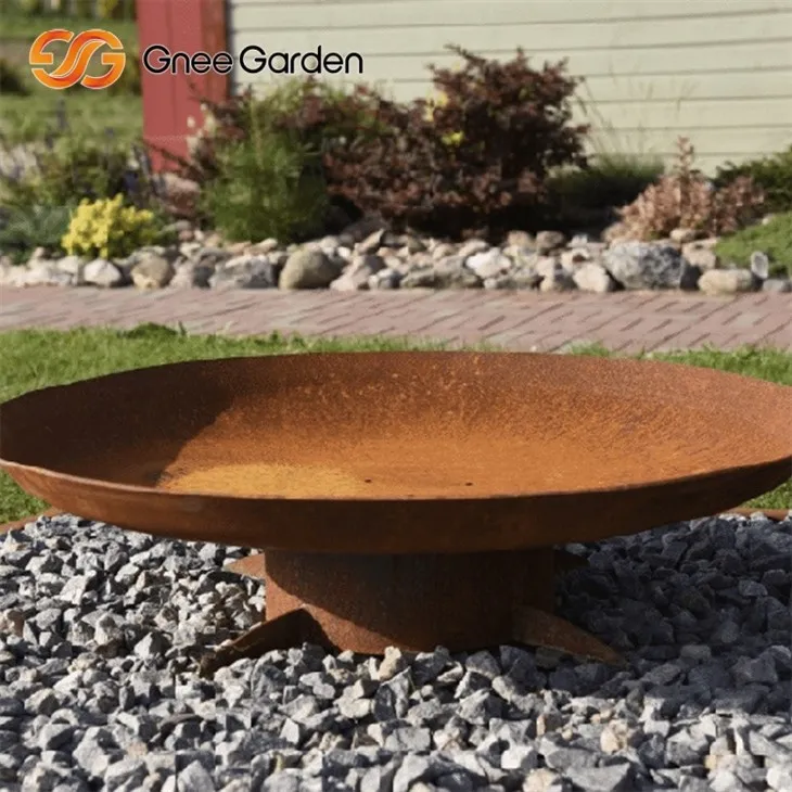 Corten Steel Fire Pit Design contemporan