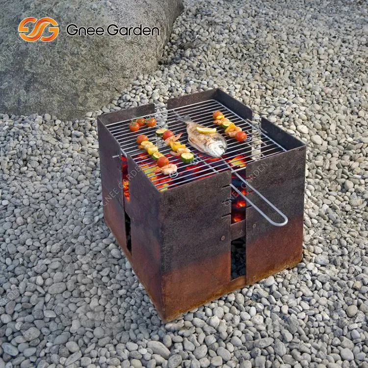 Grătare cu cărbune din oțel Corten