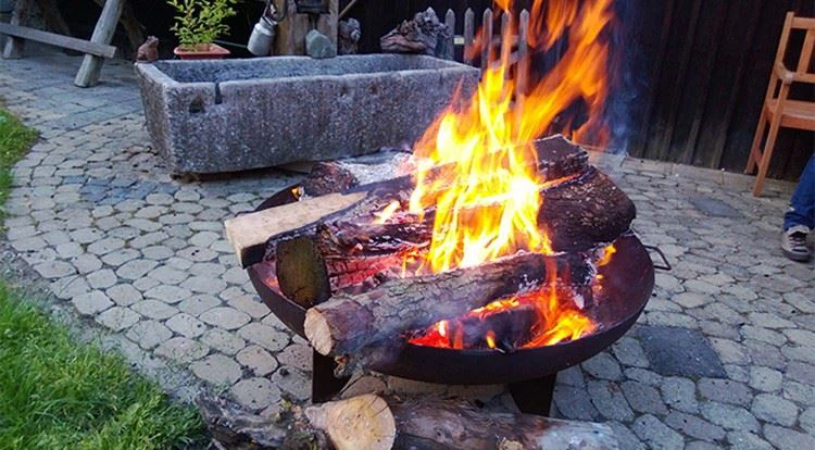 Corten Steel Fire Pit Bbq Grill