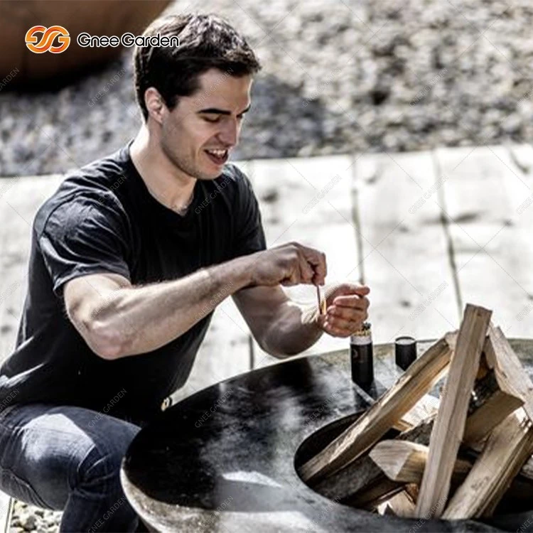 Corten Steel Fire Bowl BBQ (2)