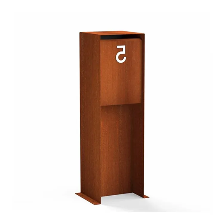 Cutie poștală din oțel Corten