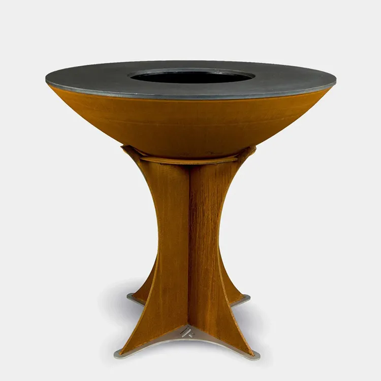 Gratar din lemn pentru exterior din otel Corten