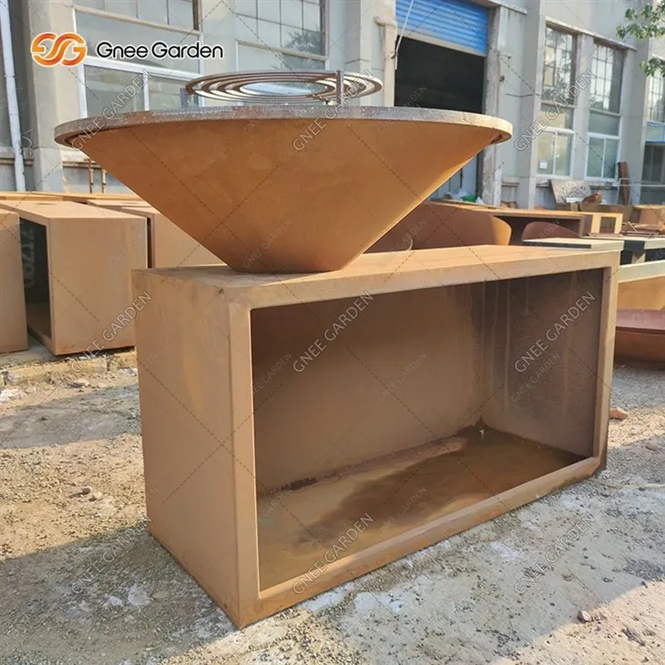 Oțel Corten Qutdoor Bucătărie Focar Grătar Grill