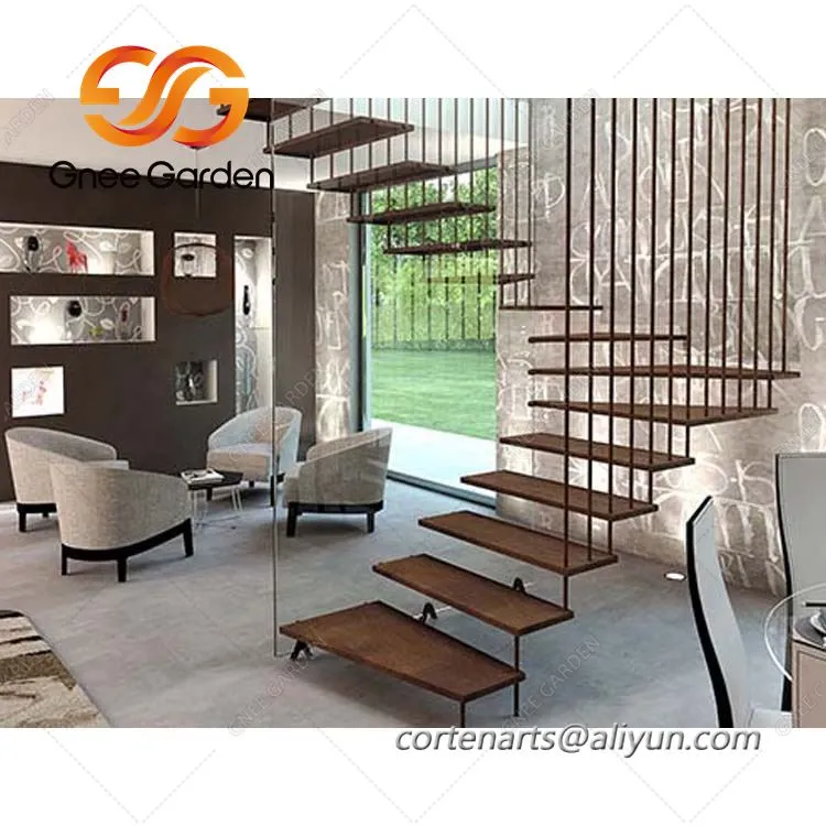 Scari de gradina din otel corten din metal ruginit