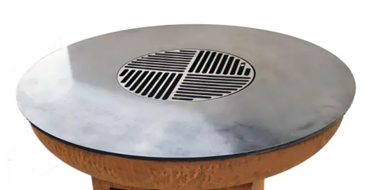 Grătar cu lemne din oțel corten