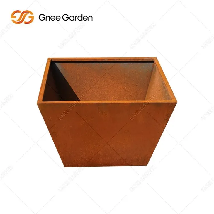 Corten Steel window flower boxes