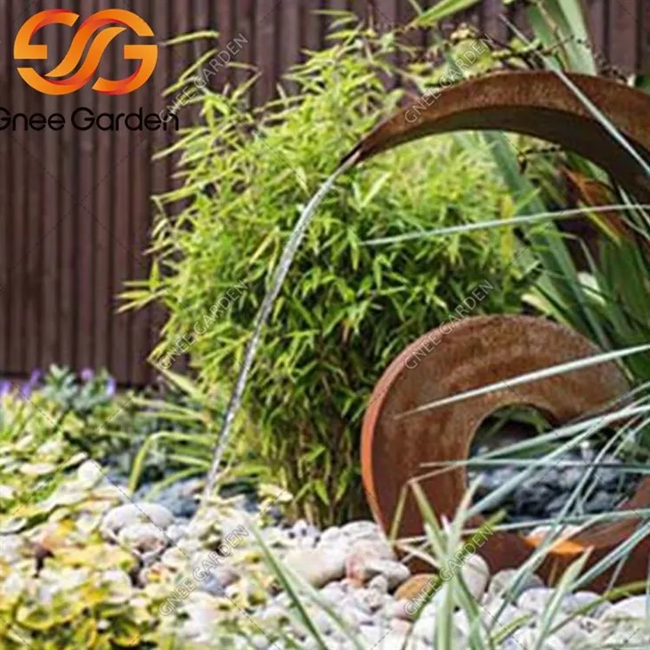  steel water fountain sculpture