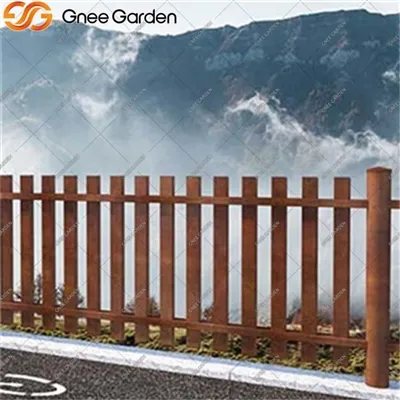 Gard modern din oțel Corten pentru stațiuni