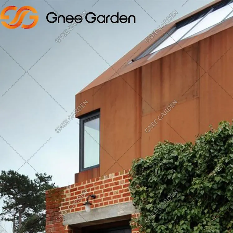 În afara clădirii Utilizați peretele cortinei din oțel Corten