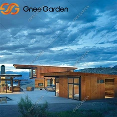 Perete de perdea din oțel corten Culoare ruginită