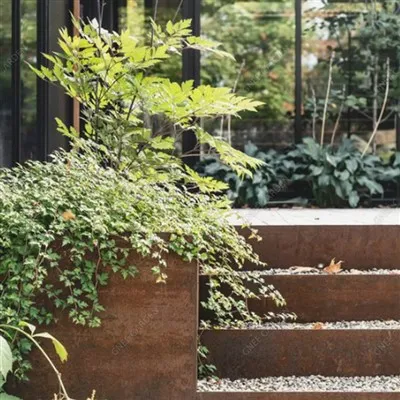 otel corten Scari de gradina