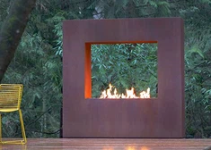 Incalzitor de exterior Semineu din otel corten