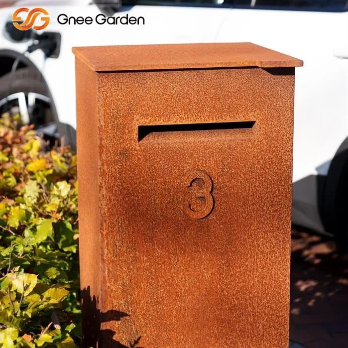 Weathering Steel Letterbox Modern Design Modern
